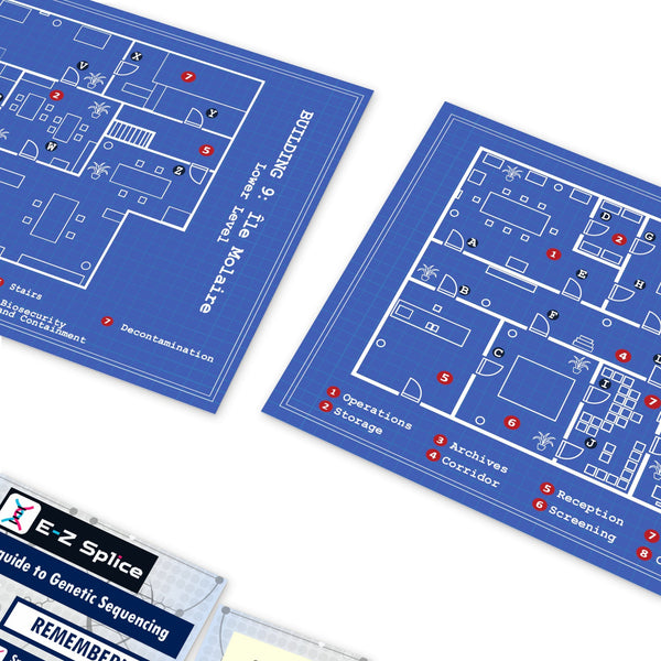 Close-up of the Building 9 blueprints